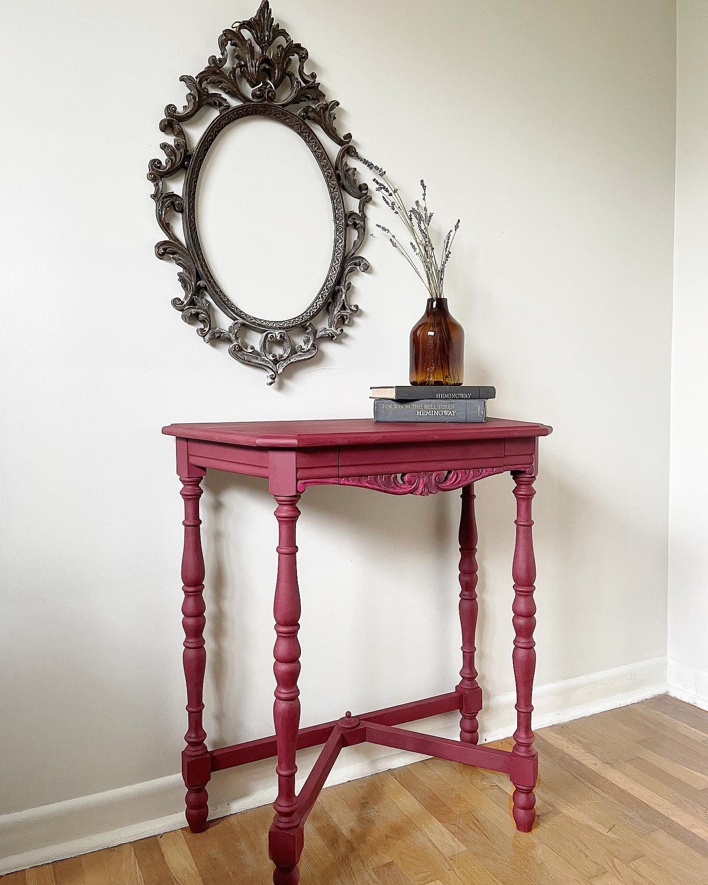Burgundy Console Table